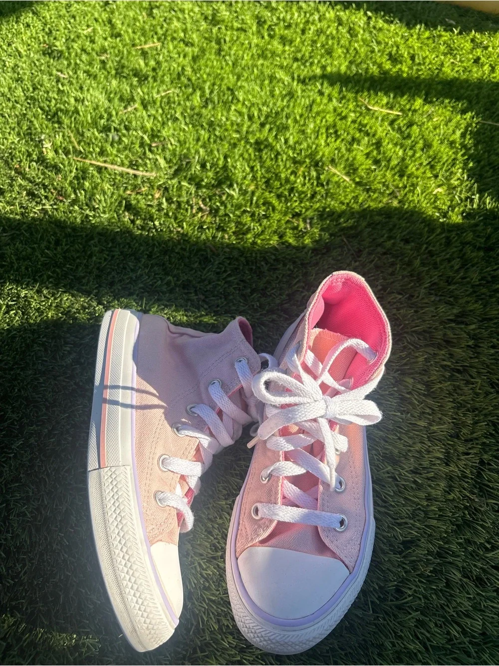 Converse Kids Pink High-Top Canvas Sneakers size 12 kids